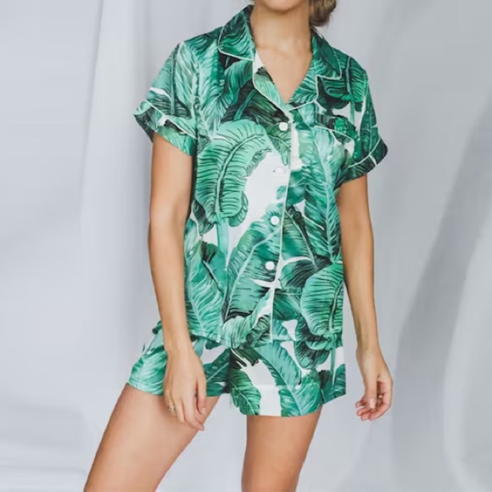 Palm tree pj set. Worn once.